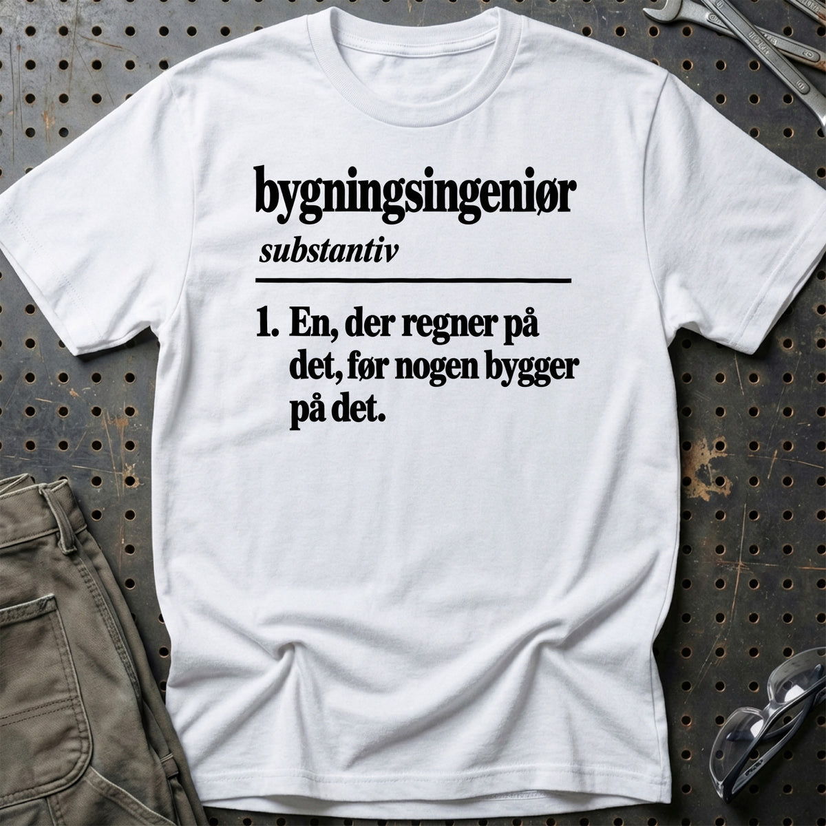 
Bygningsingeniør – Definition T-Shirt – Hvid