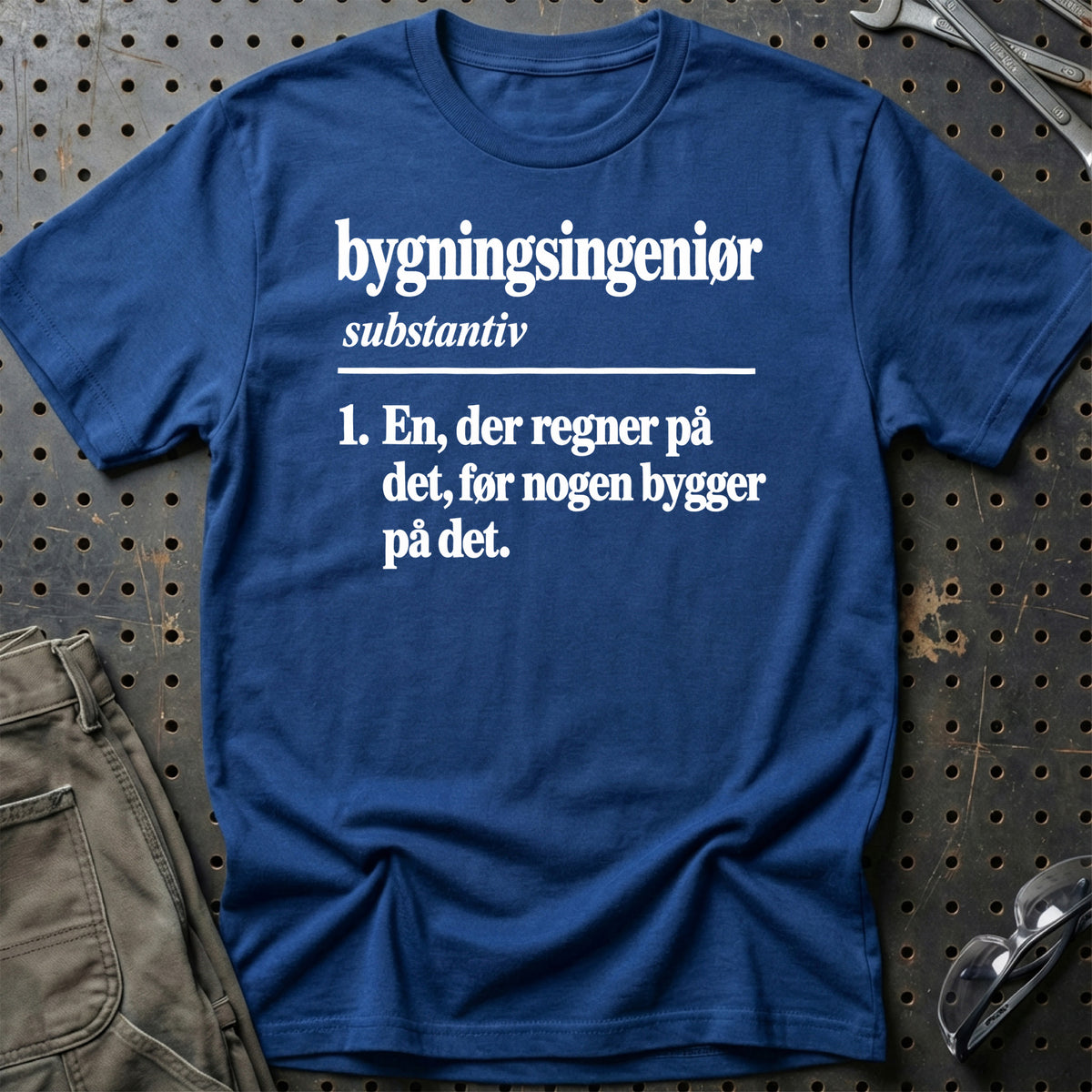 
Bygningsingeniør – Definition T-Shirt – Blå Royal