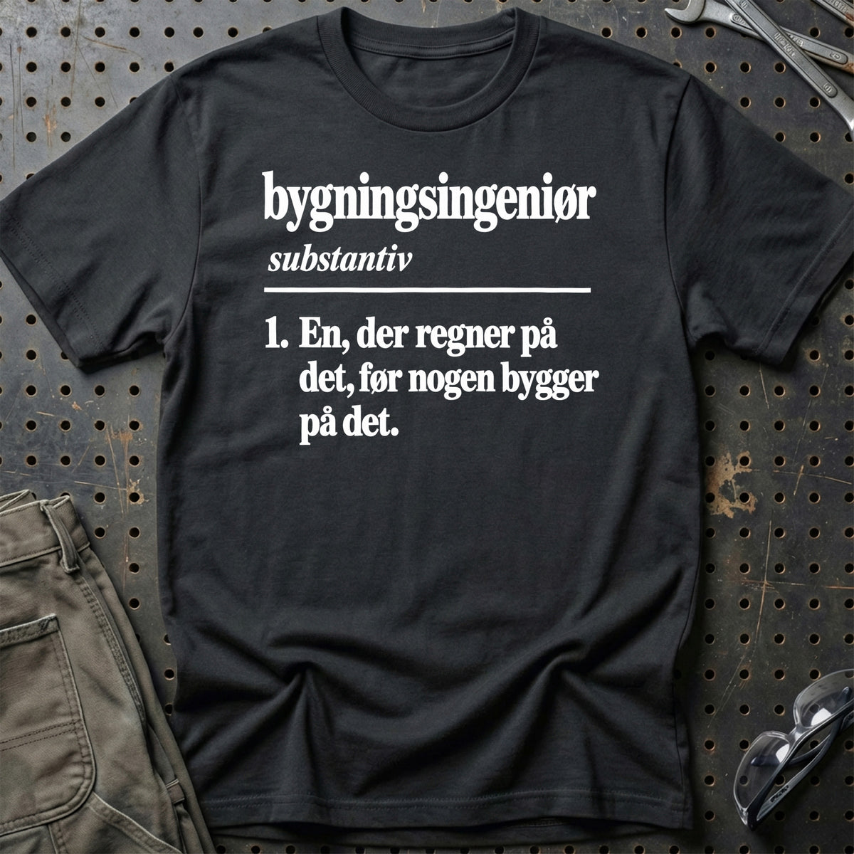 
Bygningsingeniør – Definition T-Shirt – Sort