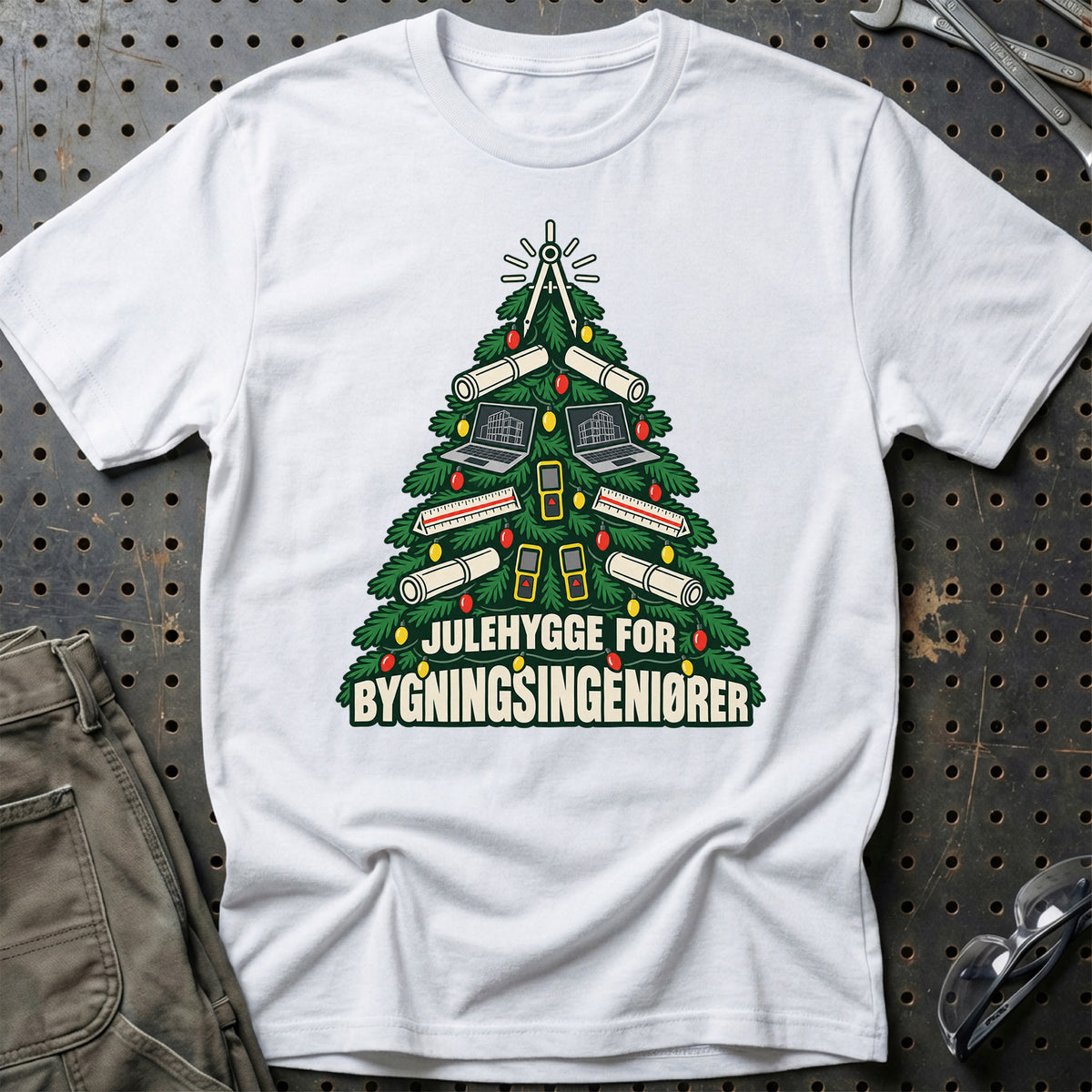 
Bygningsingeniør – Julehygge – Unisex T-Shirt – Hvid