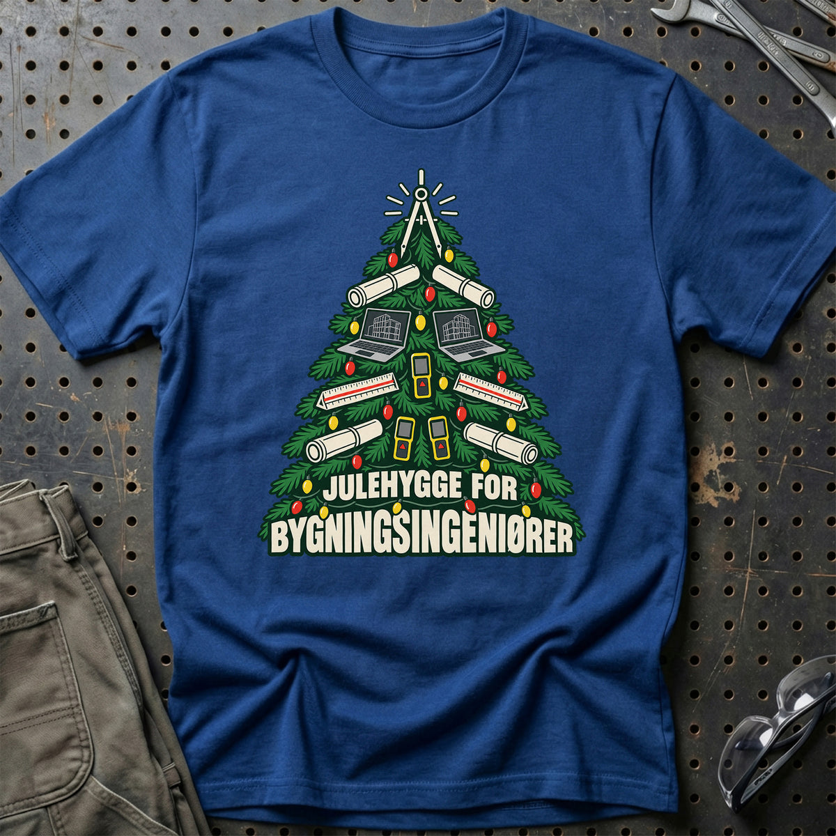 
Bygningsingeniør – Julehygge – Unisex T-Shirt – Blå Royal