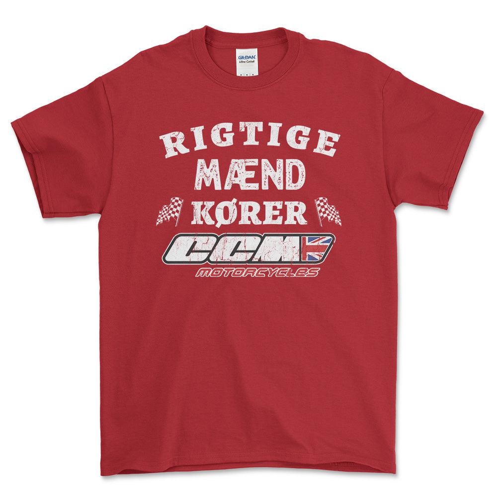 CCM Rigtige Mænd Kører - Unisex T-Shirt , Bomuld-Beklædning-CCM-Rød-S-Forside-Garage Culture Shop- garage - man cave - merchandise