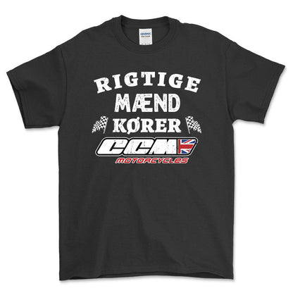 CCM Rigtige Mænd Kører - Unisex T-Shirt , Bomuld-Beklædning-CCM-Sort-S-Forside-Garage Culture Shop- garage - man cave - merchandise