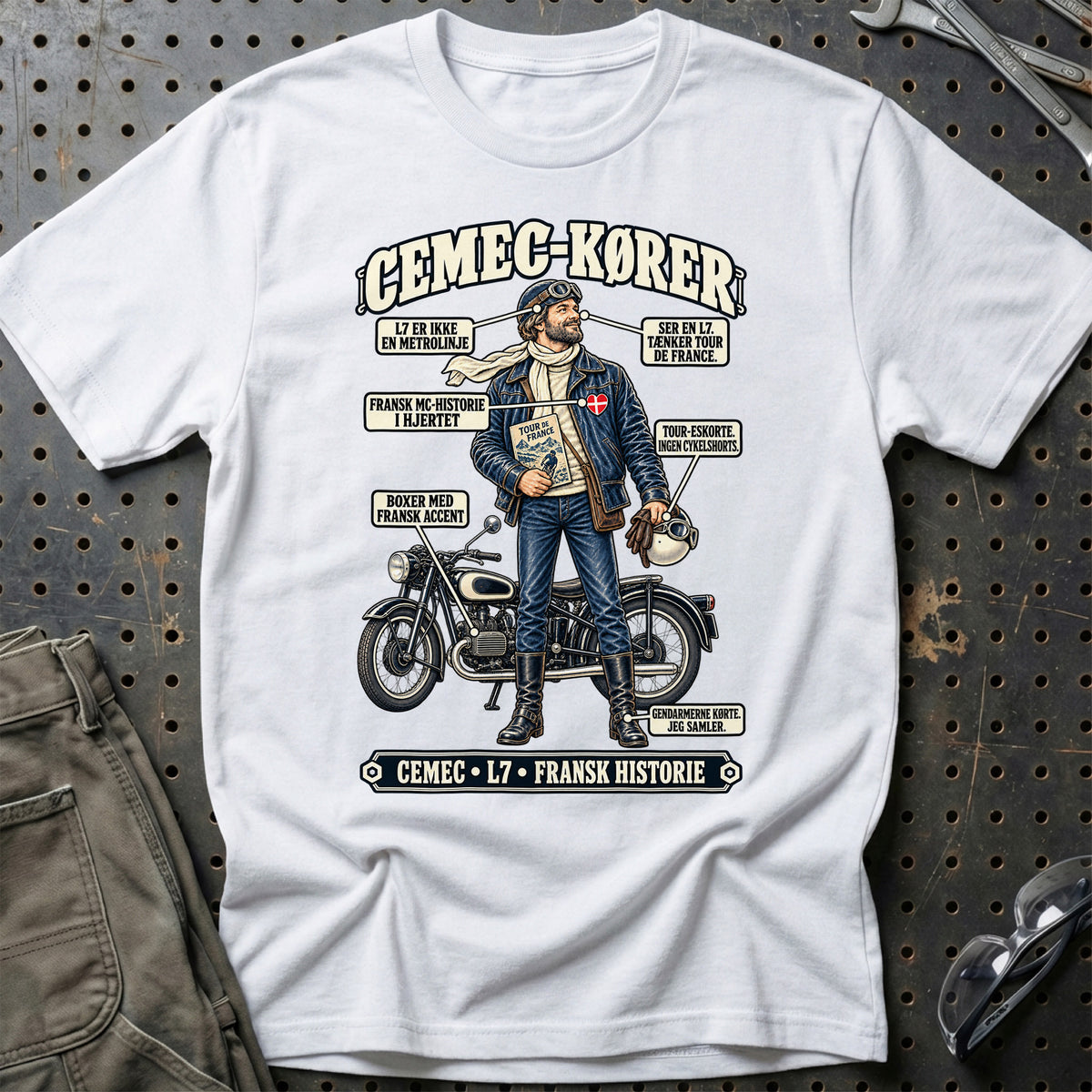 
CEMEC-Kører T-Shirt – Hvid