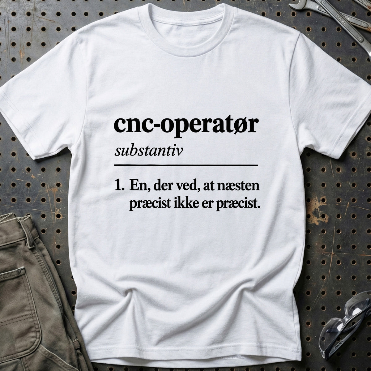 
CNC-operatør – Definition T-Shirt – Hvid