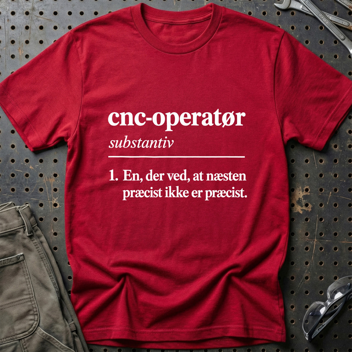 
CNC-operatør – Definition T-Shirt – Rød