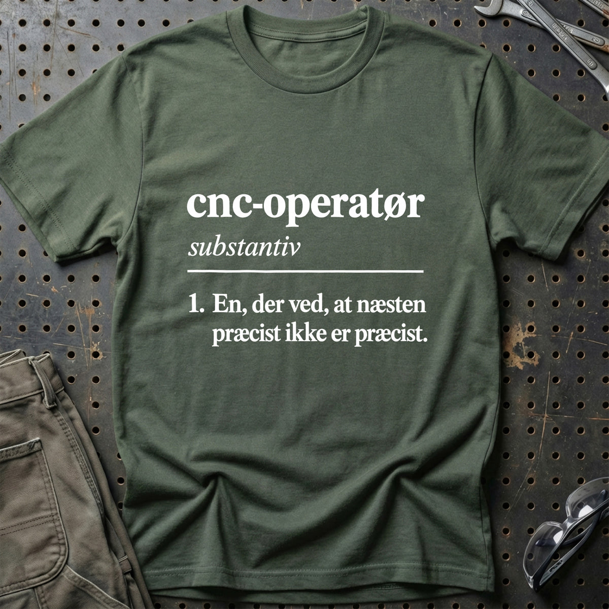 
CNC-operatør – Definition T-Shirt – Grøn Militær