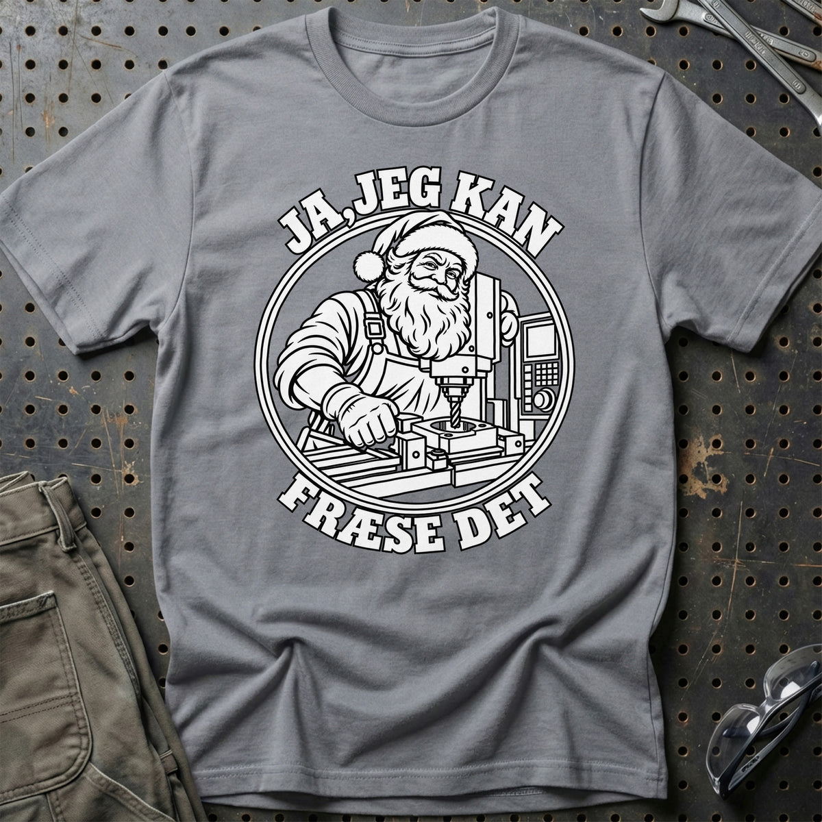 
CNC-operatør – Santa Kan Det – Jul T-Shirt – Grå Sport