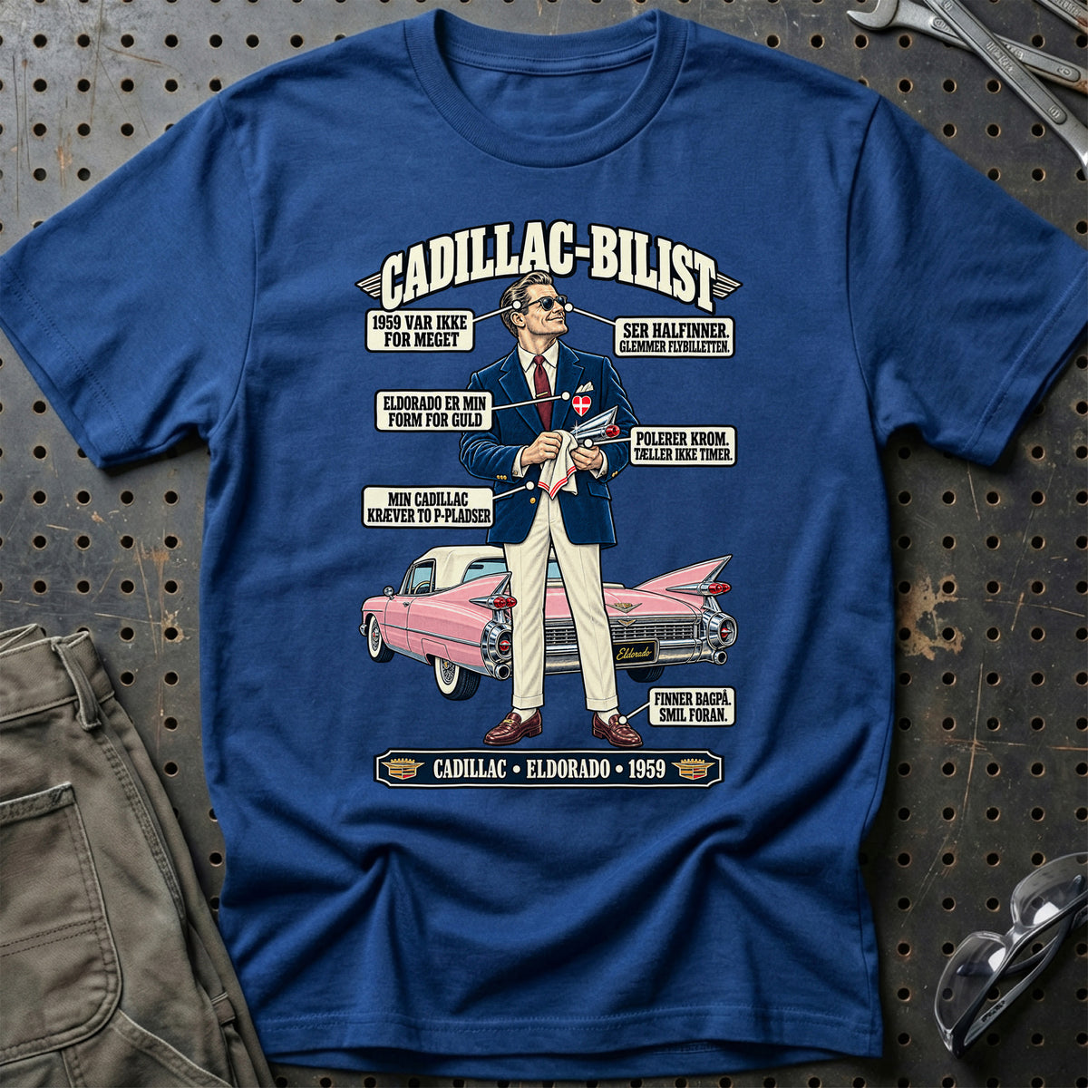 
Cadillac-Bilist T-Shirt – Blå Royal