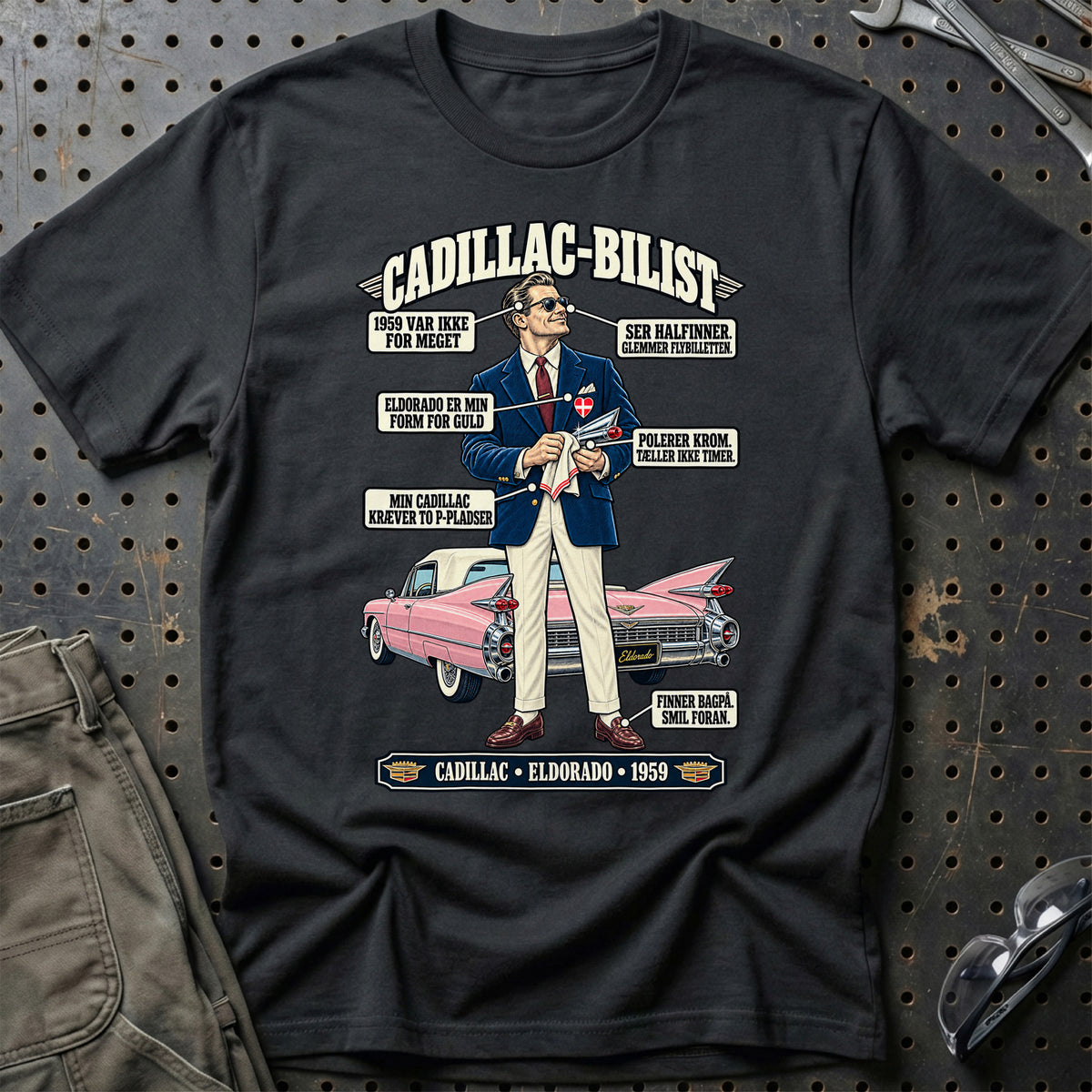 
Cadillac-Bilist T-Shirt – Sort