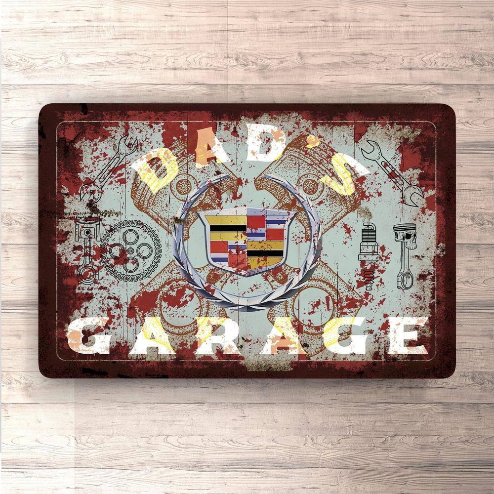 Cadillac Dads Garage Vintage Skilte, Musemåtte, Dørmåtte-Skilte-Cadillac-Garage Culture Shop- garage - man cave - merchandise