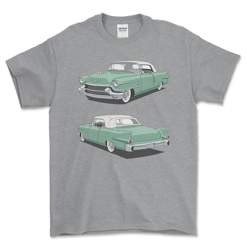 Cadillac Eldorado Biarritz Convertible 1956 - Unisex T-Shirt-Beklædning-Cadillac-Grå Sport-S-Garage Culture Shop- garage - man cave - merchandise