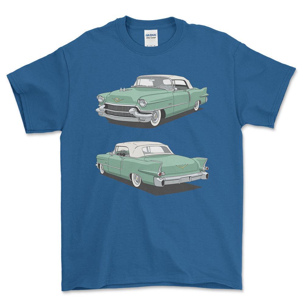 Cadillac Eldorado Biarritz Convertible 1956 - Unisex T-Shirt-Beklædning-Cadillac-Blå Royal-S-Garage Culture Shop- garage - man cave - merchandise