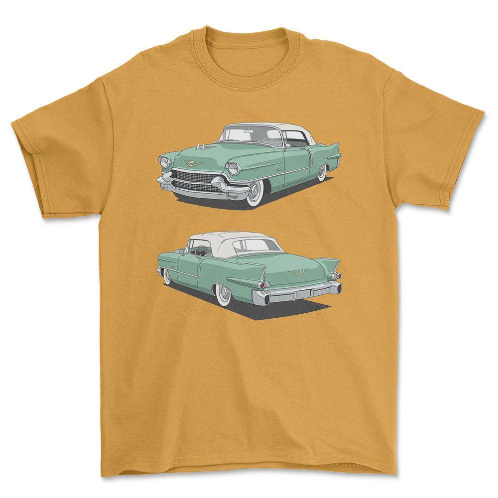 Cadillac Eldorado Biarritz Convertible 1956 - Unisex T-Shirt-Beklædning-Cadillac-Guld-S-Garage Culture Shop- garage - man cave - merchandise