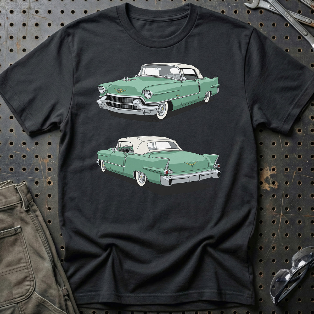 
Cadillac Eldorado Biarritz Convertible 1956 Unisex T-Shirt – Sort – print foran