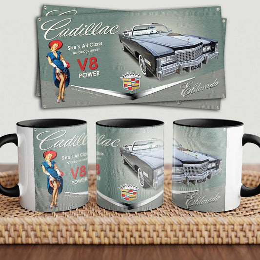 Cadillac Eldorado "To Toner" Vintage Keramisk Krus-Krus-Cadillac-Garage Culture Shop- garage - man cave - merchandise