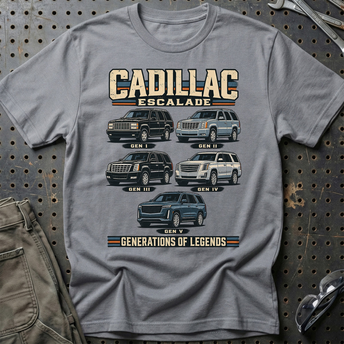 
Cadillac Escalade – Generations of Legends T-Shirt – Grå Sport