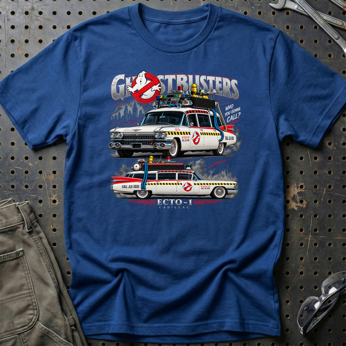 
Cadillac Ghostbusters Ecto-1 T-Shirt – Blå Royal