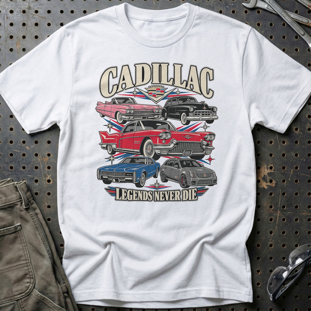
Produktbillede af Cadillac Legends Never Die T-Shirt