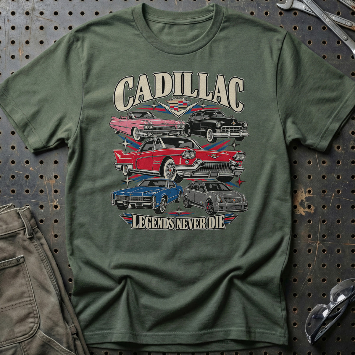 
Produktbillede af Cadillac Legends Never Die T-Shirt