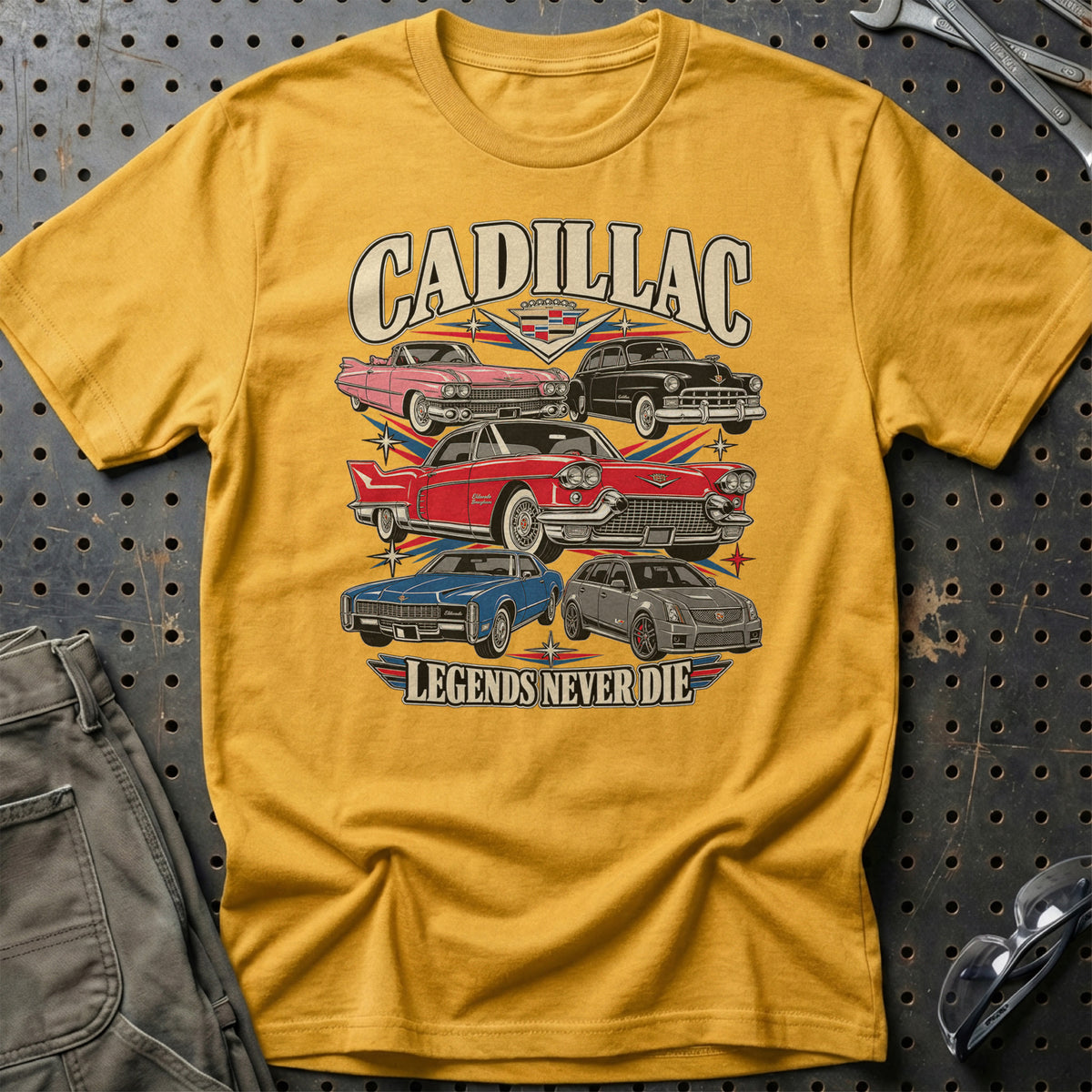 
Produktbillede af Cadillac Legends Never Die T-Shirt