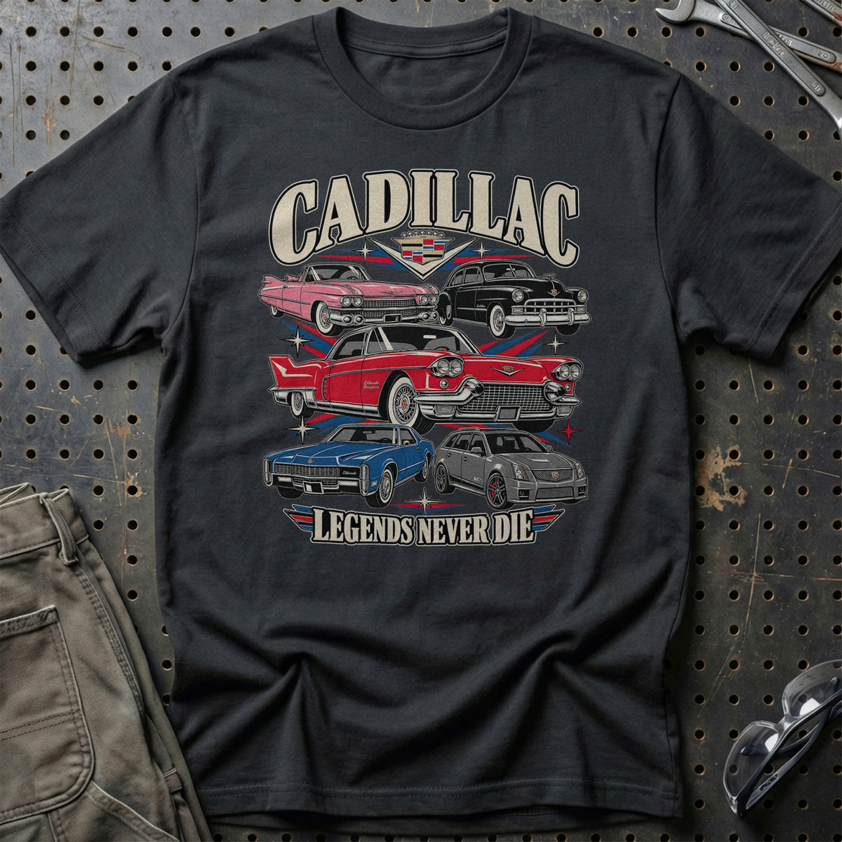 
Produktbillede af Cadillac Legends Never Die T-Shirt
