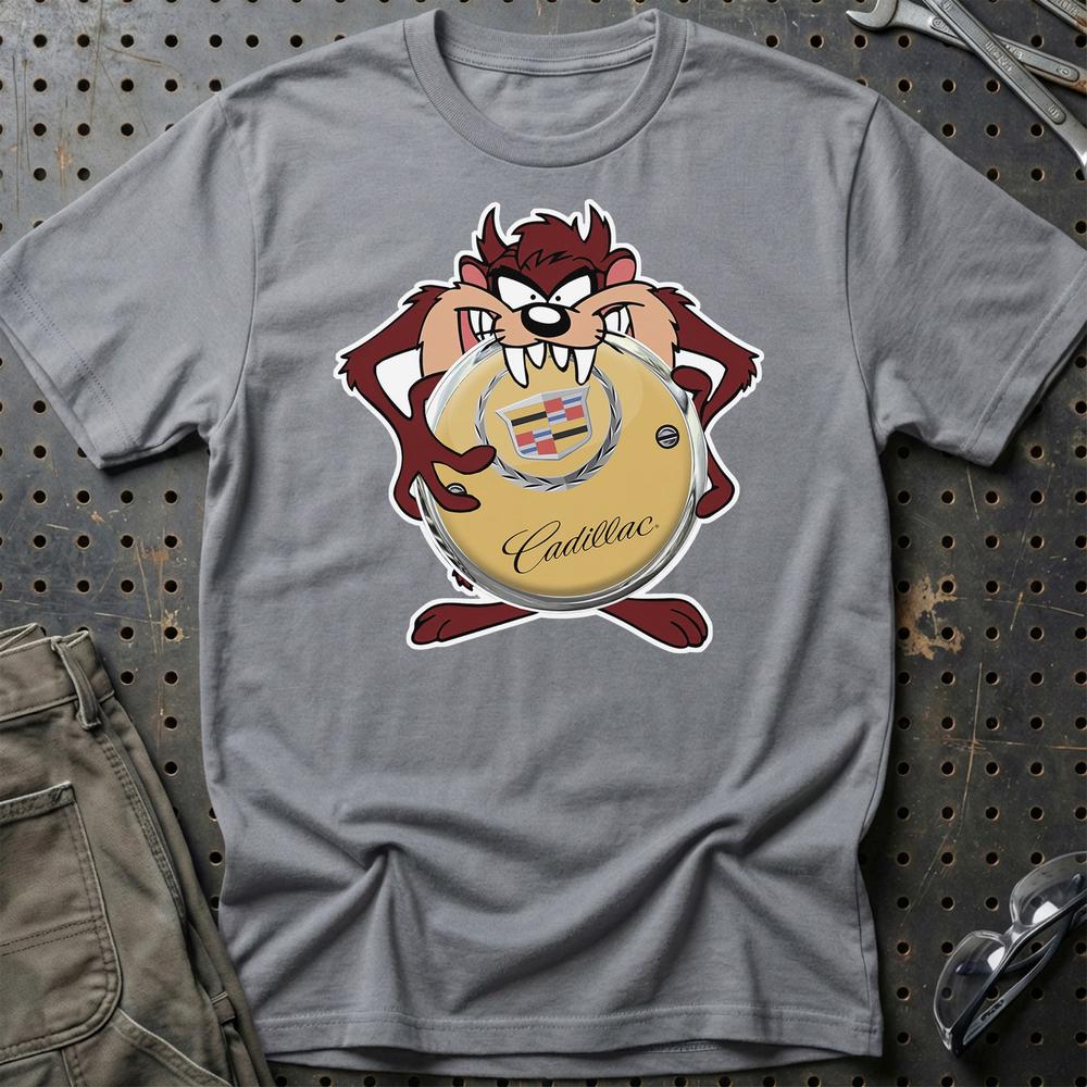 Cadillac TAZ Unisex T-Shirt , Bomuld-Beklædning-Cadillac-Grå Sport-S-Garage Culture Shop- garage - man cave - merchandise
