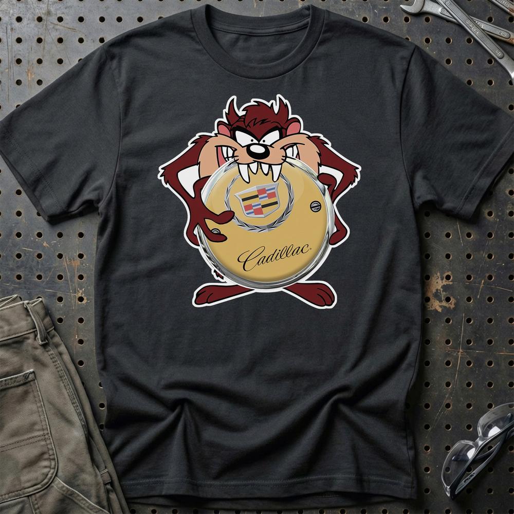 Cadillac TAZ Unisex T-Shirt , Bomuld-Beklædning-Cadillac-Sort-S-Garage Culture Shop- garage - man cave - merchandise
