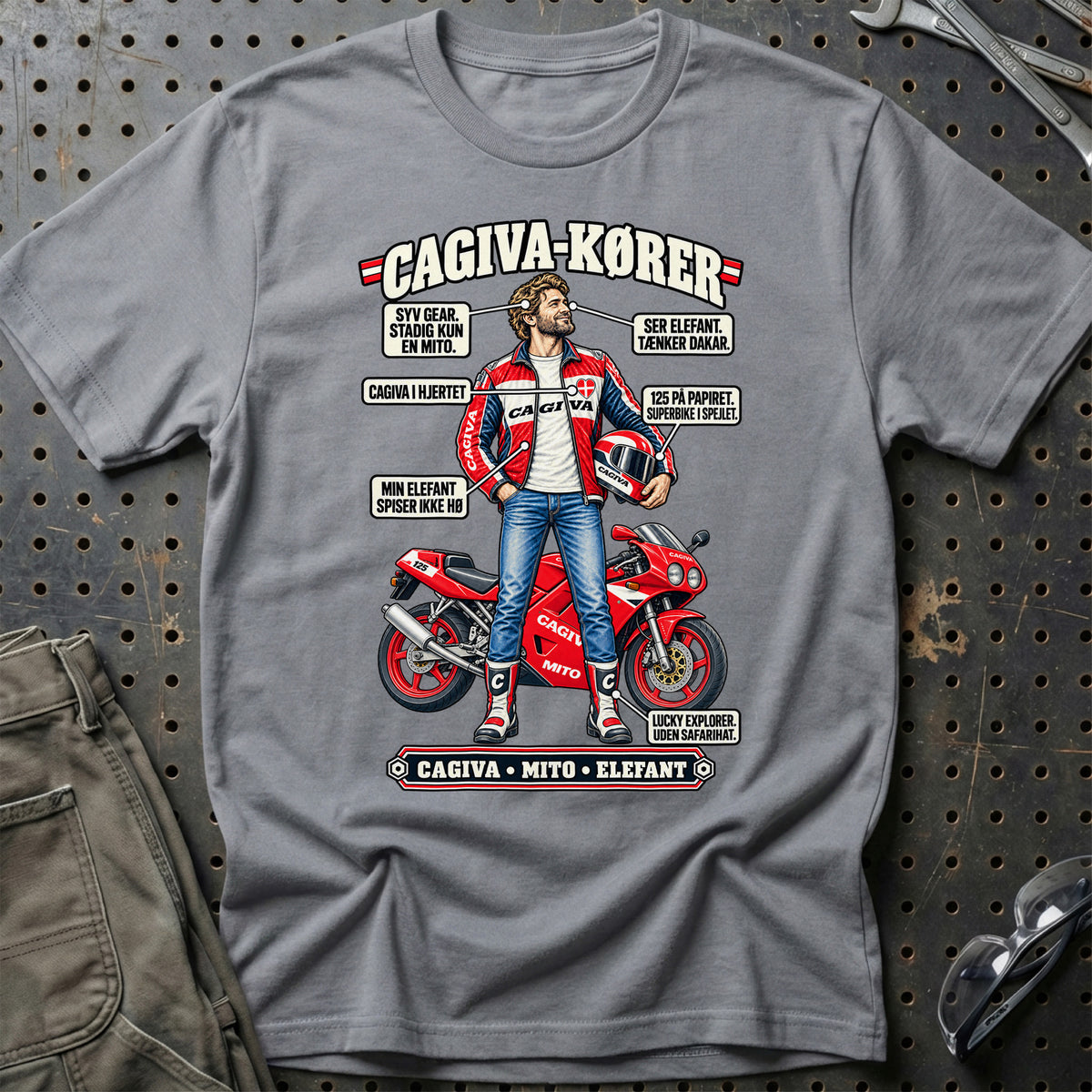 
Cagiva-Kører T-Shirt – Grå Sport