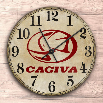 Cagiva Vægur Rundt-Clock-Cagiva-Garage Culture Shop- garage - man cave - merchandise