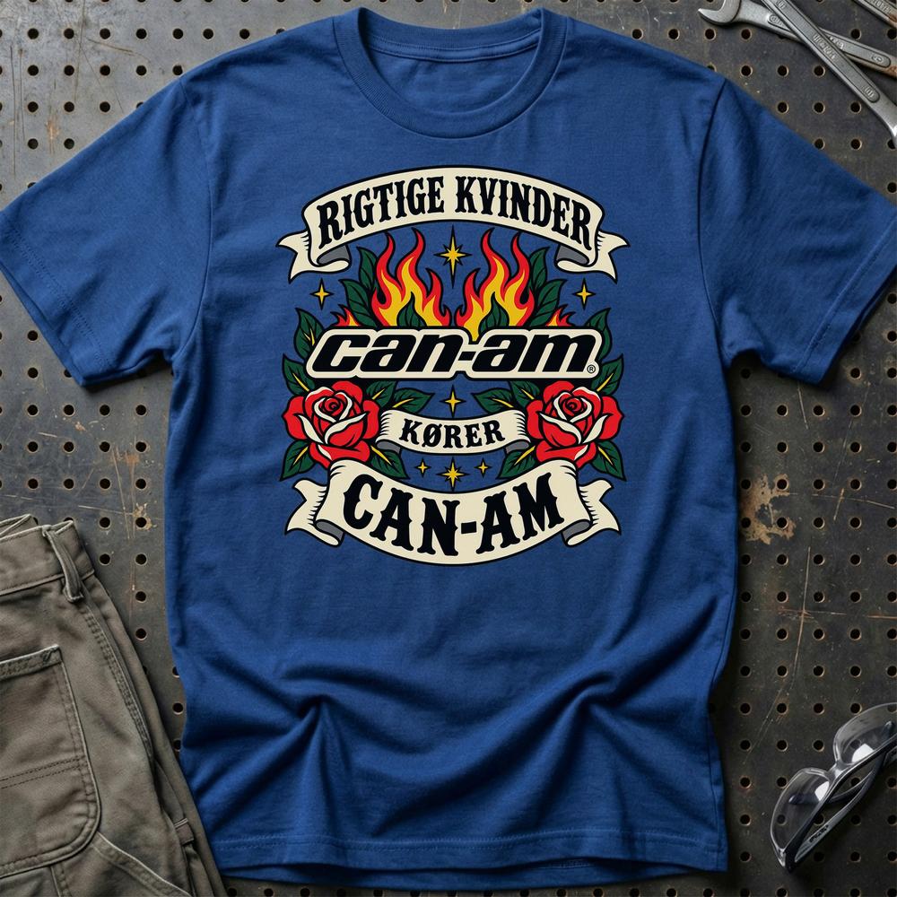 
Produktbillede af Can-Am Rigtige Kvinder Kører – Roser og Flammer T-Shirt