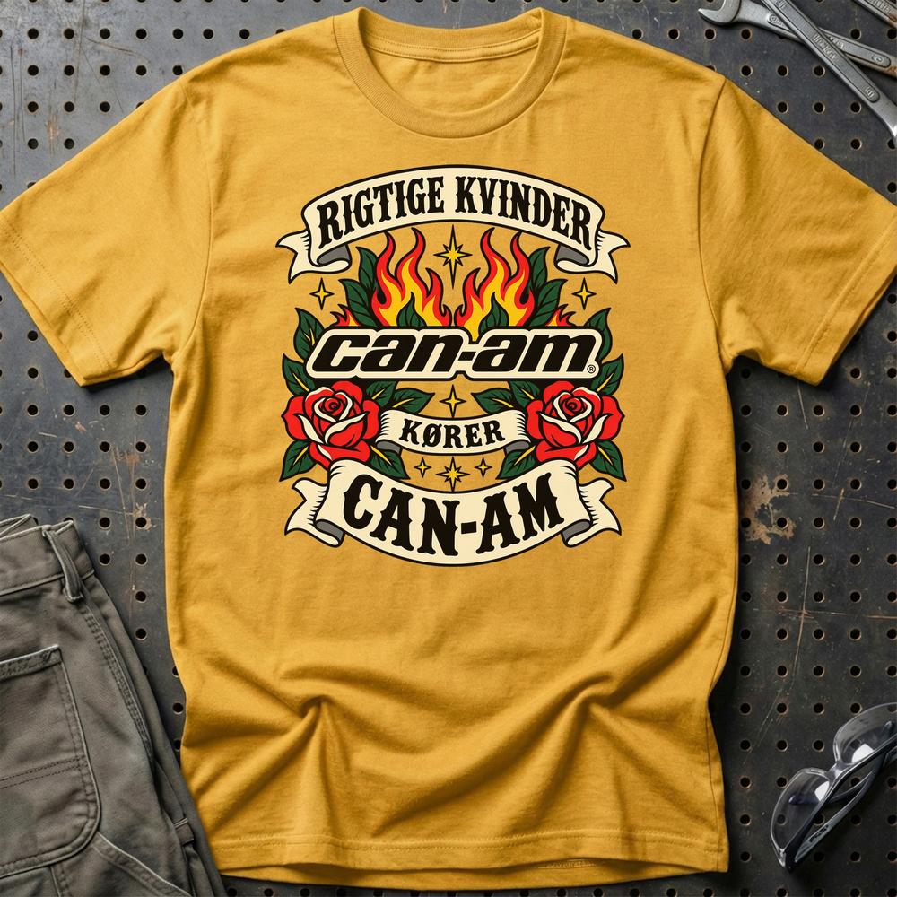 
Produktbillede af Can-Am Rigtige Kvinder Kører – Roser og Flammer T-Shirt