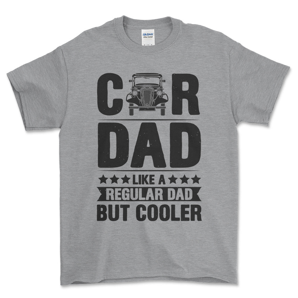 Car Dad Like A Regular Dad But Cooler T-Shirt , Bomuld-Beklædning-Garage Culture-Grå Sport-S-Forside-Garage Culture Shop- garage - man cave - merchandise