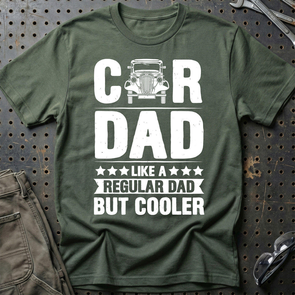 
Car Dad Like A Regular Dad But Cooler T-Shirt – Grøn Militær