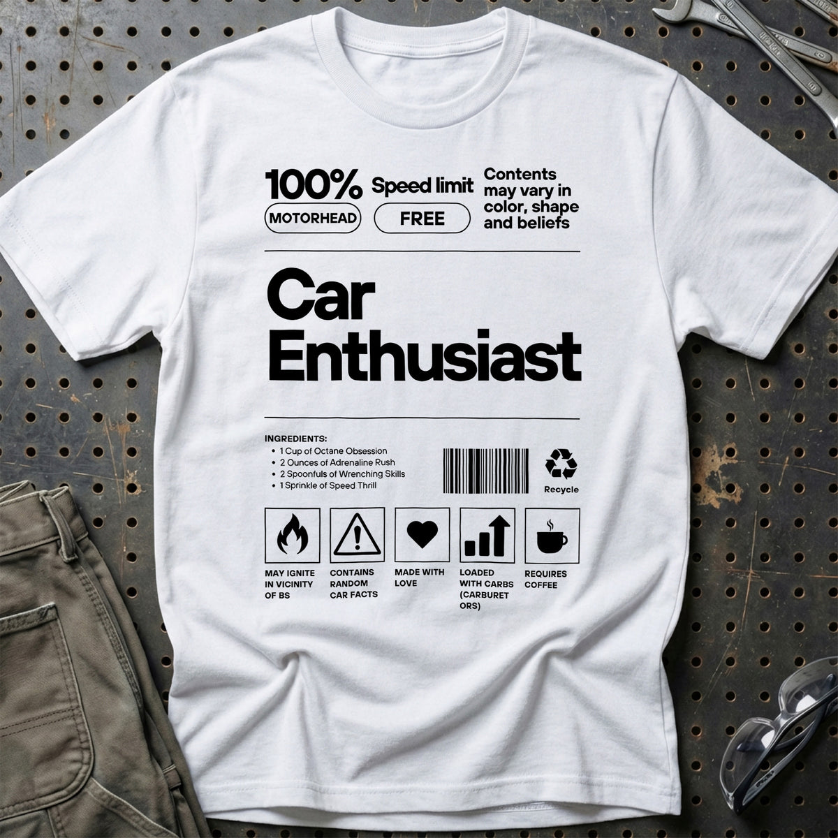 
Car Entusiasts T-Shirt – Hvid