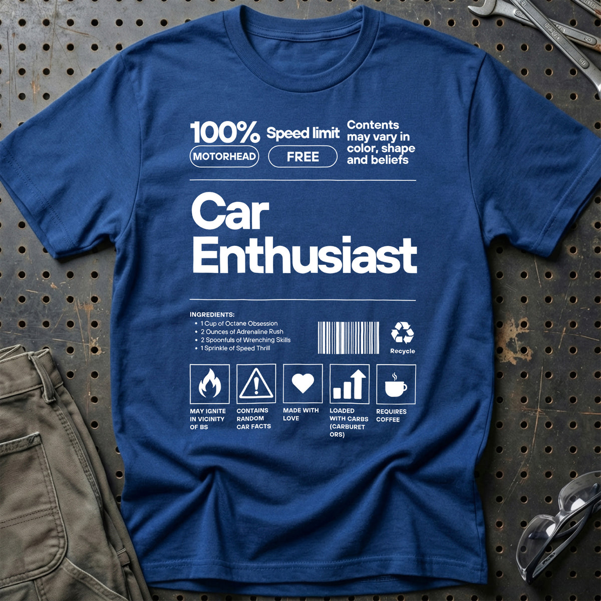 
Car Entusiasts T-Shirt – Blå Royal