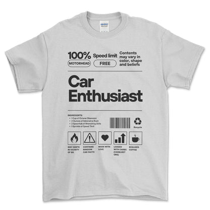 Car Entusiasts Unisex T-Shirt , Bomuld-Beklædning-Garage Culture-Hvid-S-Forside-Garage Culture Shop- garage - man cave - merchandise