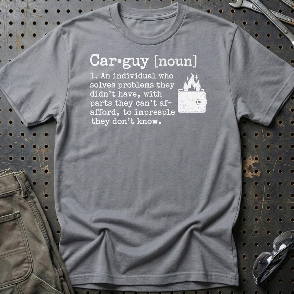 Car Guy - Unisex T-Shirt , Bomuld-Beklædning-Garage Culture-Grå Sport-S-Garage Culture Shop- garage - man cave - merchandise