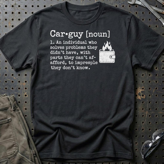 Car Guy - Unisex T-Shirt , Bomuld-Beklædning-Garage Culture-Sort-S-Garage Culture Shop- garage - man cave - merchandise