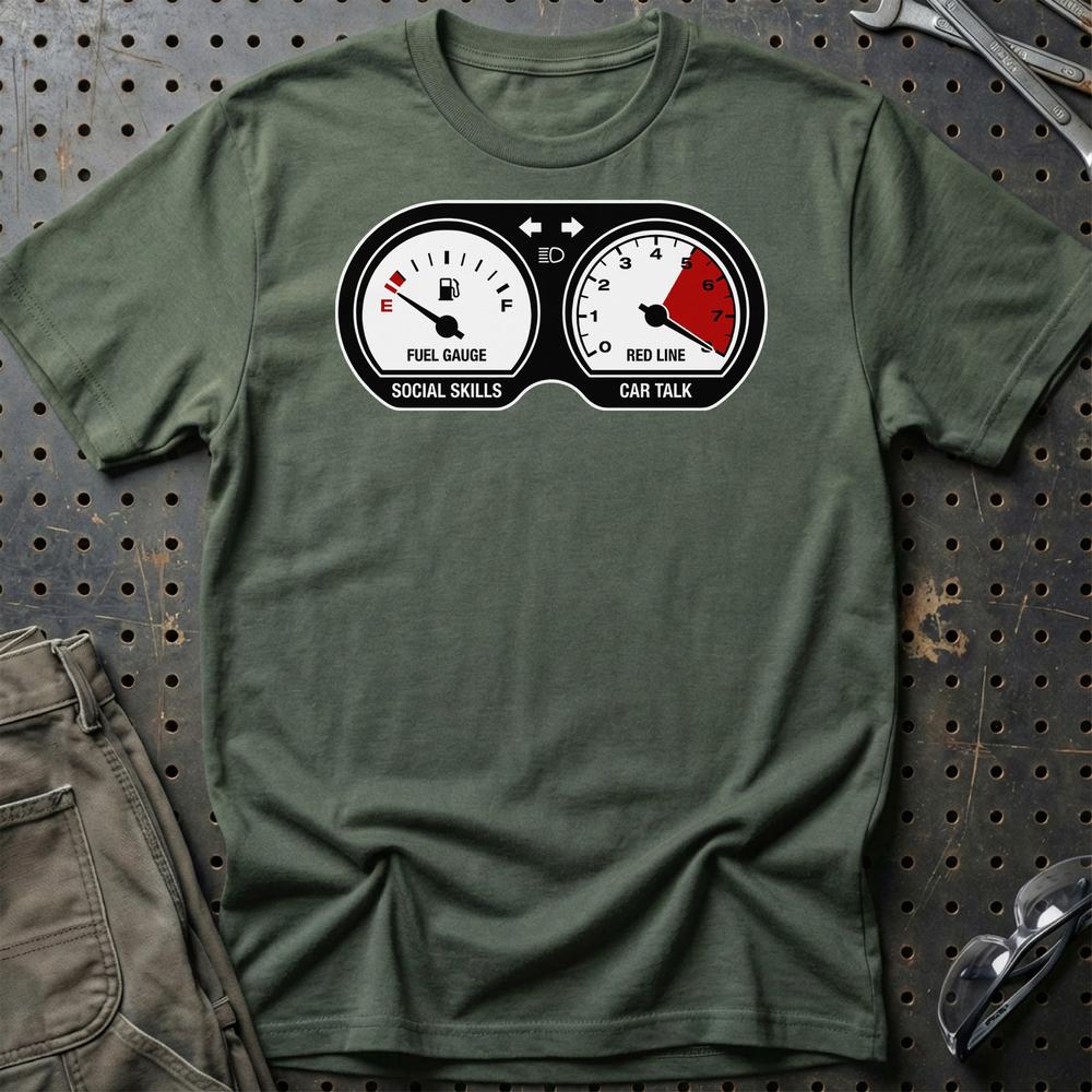 Car Talk - Unisex T-Shirt , Bomuld-Beklædning-Garage Culture-Grøn Militær-S-Garage Culture Shop- garage - man cave - merchandise