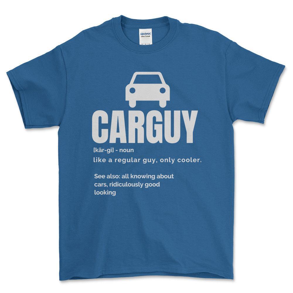 Carguy T-Shirt , Bomuld-Beklædning-Garage Culture-Blå Royal-S-Forside-Garage Culture Shop- garage - man cave - merchandise