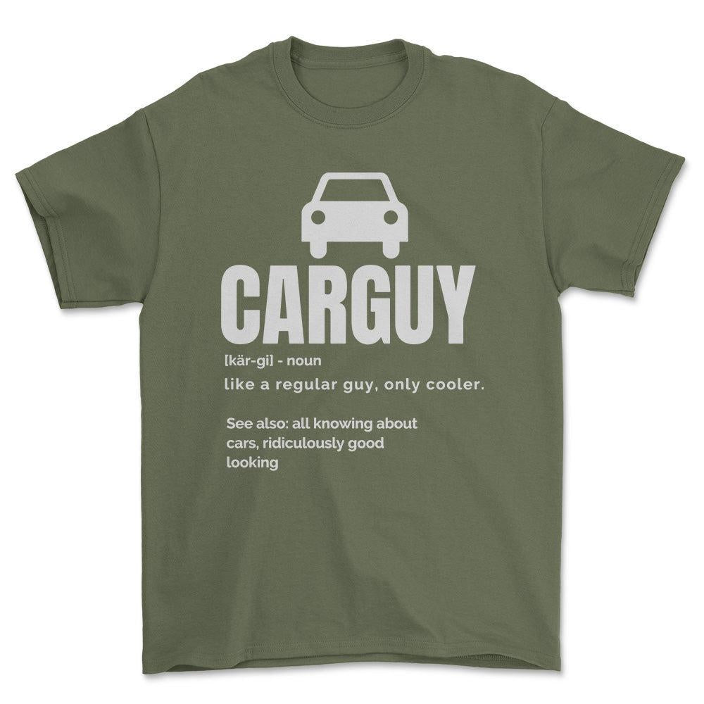 Carguy T-Shirt , Bomuld-Beklædning-Garage Culture-Grøn Militær-S-Forside-Garage Culture Shop- garage - man cave - merchandise