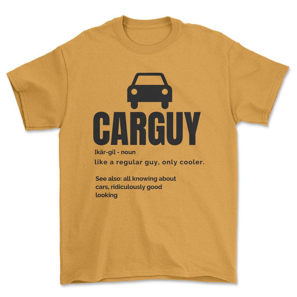 Carguy T-Shirt , Bomuld-Beklædning-Garage Culture-Guld-S-Forside-Garage Culture Shop- garage - man cave - merchandise