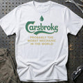 CarsBroke (Carlberg parody) T-Shirt-Beklædning-Funny Garage-Hvid-S-Garage Culture Shop- garage - man cave - merchandise