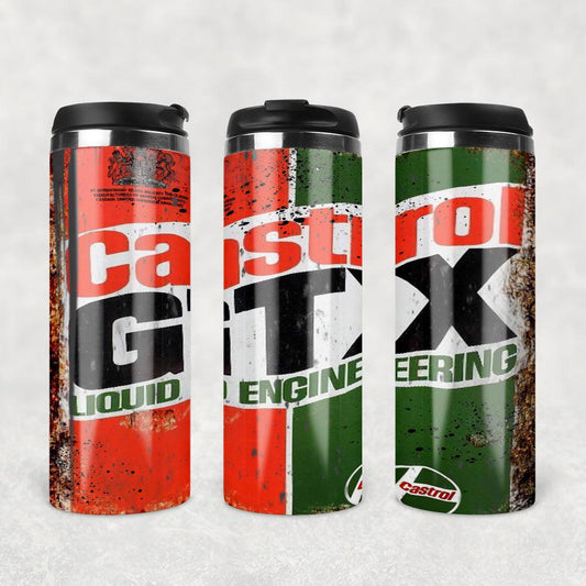 Castrol Gtx Motor Oil Termokrus Tumbler Rustfrit Stål-Krus-Motorolie-Garage Culture Shop- garage - man cave - merchandise