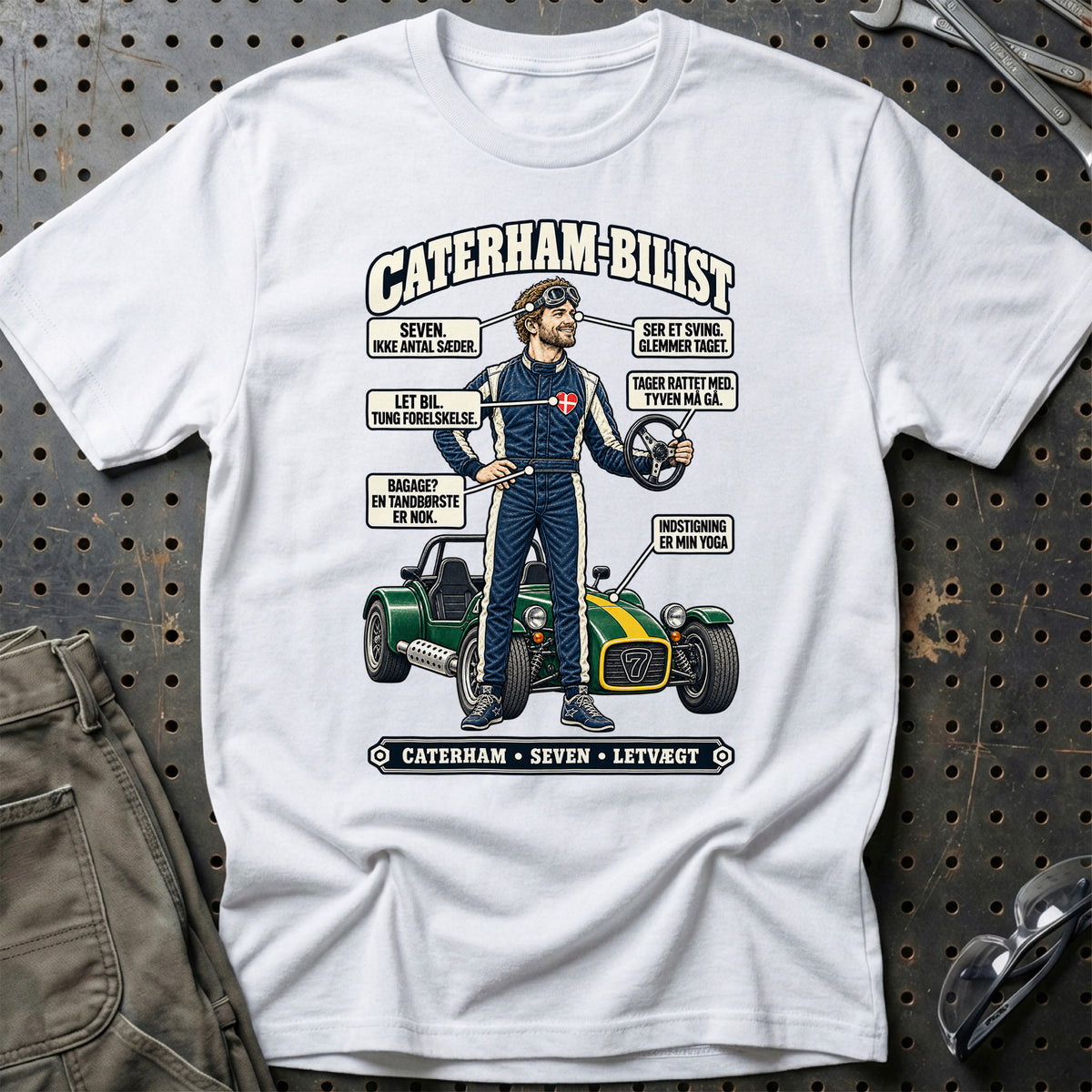
Caterham-Bilist T-Shirt – Hvid