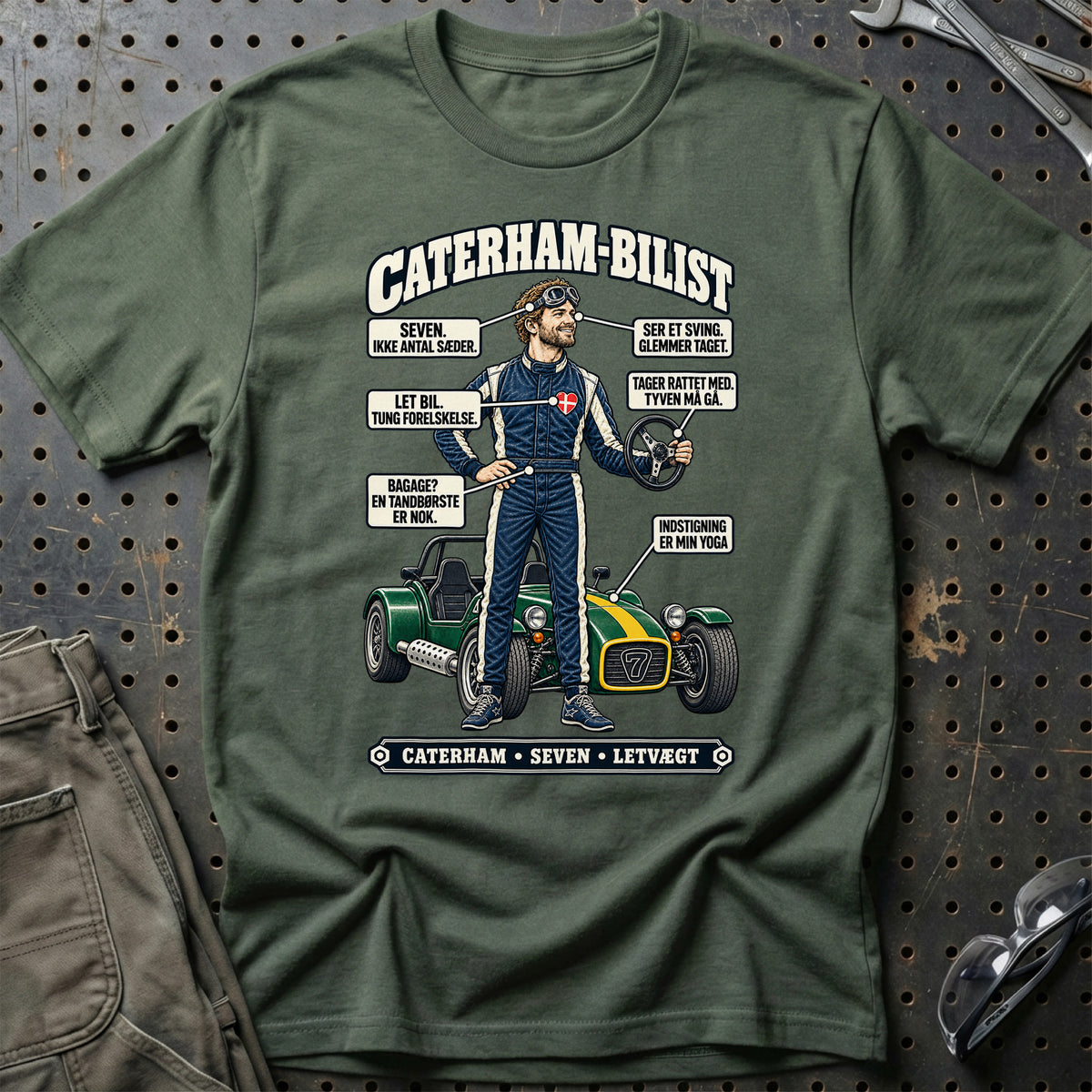 
Caterham-Bilist T-Shirt – Grøn Militær