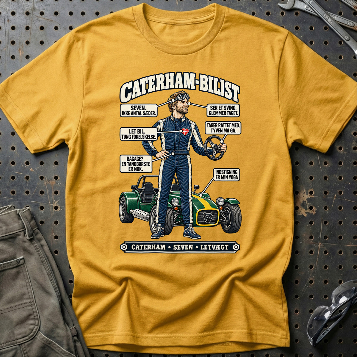 
Caterham-Bilist T-Shirt – Guld