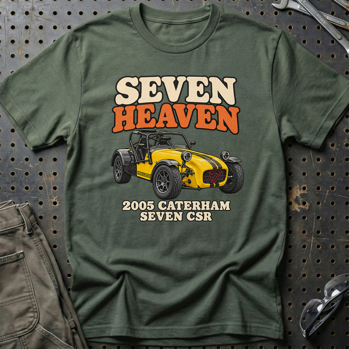 
Caterham Seven CSR 2005 – Seven Heaven T-Shirt – Grøn Militær