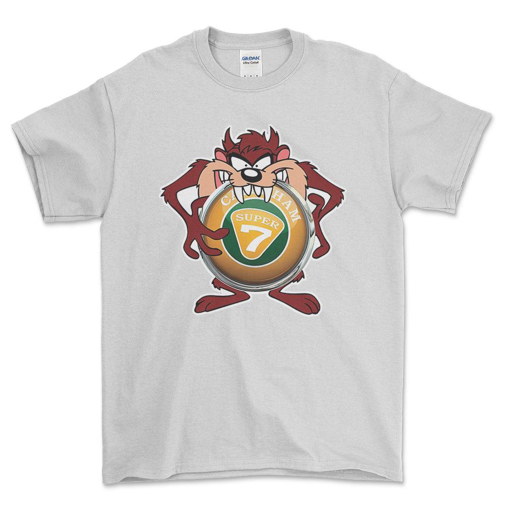 Caterham TAZ Unisex T-Shirt , Bomuld-Beklædning-Caterham-Hvid-S-Forside-Garage Culture Shop- garage - man cave - merchandise